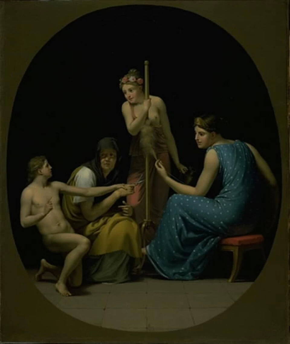 Le tre fate Cloto, Lachesi e Atropo tessono il filo della vita, 1808 - Statens Museum for Kunst, Copenaghen